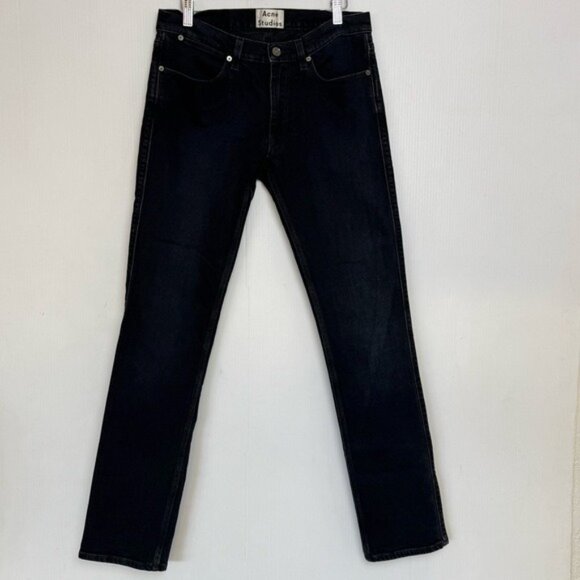 Acne Studios Black traight narrow leg, Grosa wash Jeans 31 X 32 - Picture 1 of 8